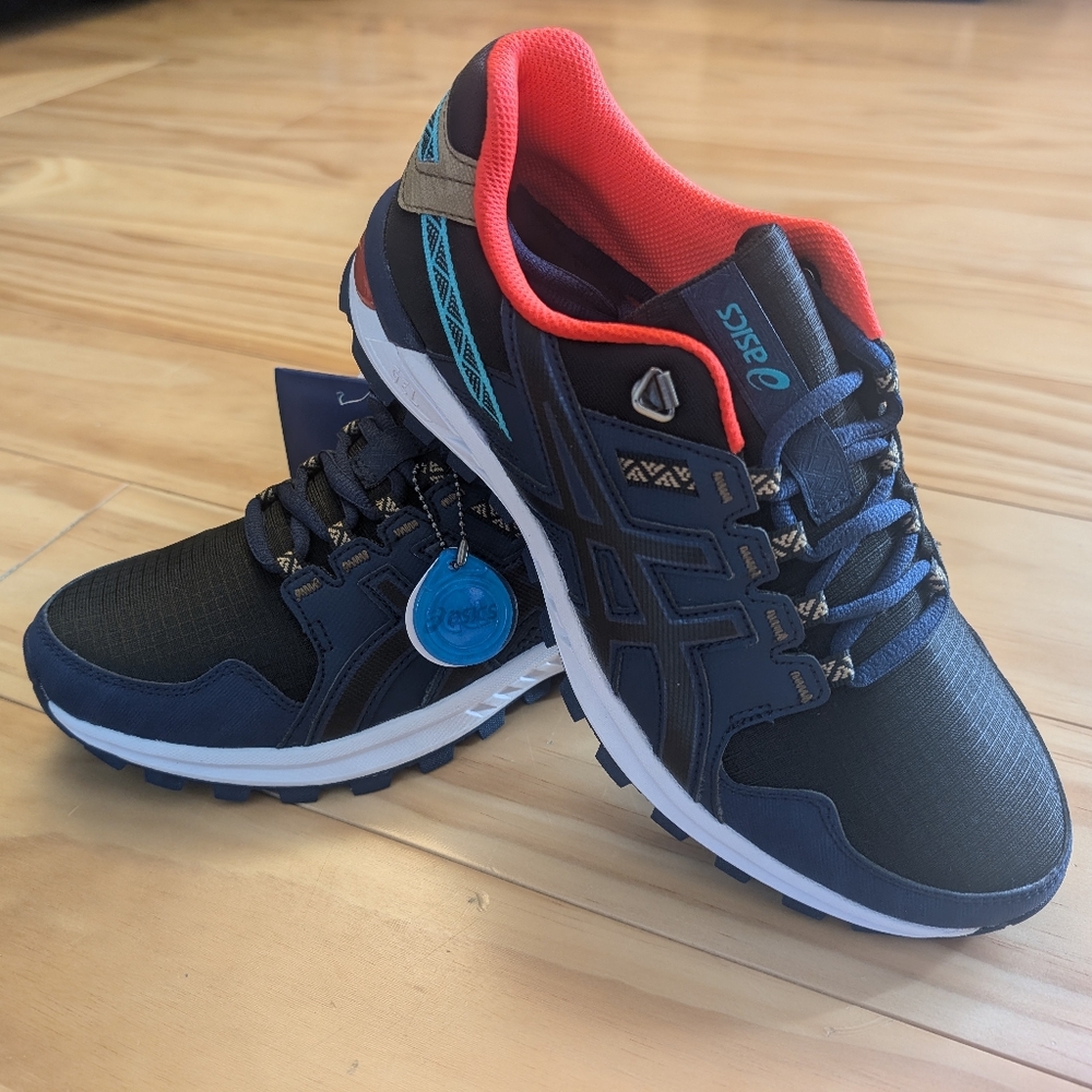 NWT Asics Gel-Citrek Shoes Mens Size 8 Black / Blue Expanse
